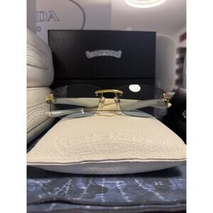 Maybach The Artist III Rimless Glasses Ivory Gold 54-18 Luxury